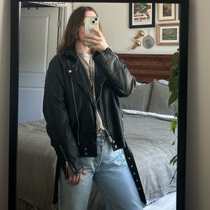 Free People Black Leather Jacket